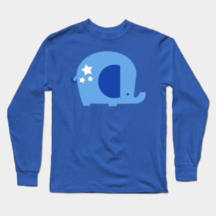 Blue Star Elephant Long Sleeve T-Shirt